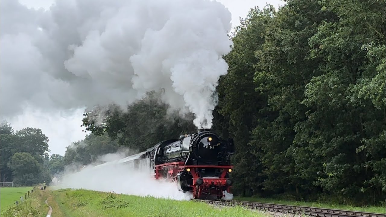 41 241 - erste Probefahrt auf freier Strecke - eskaliert in Loenen VSM