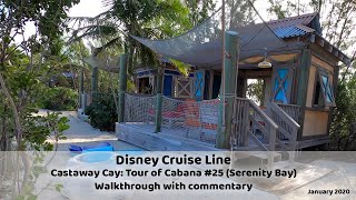 Disney's Castaway Cay: Serenity Bay Cabana #25 Tour with Commentary (Jan 2020)