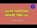 تعليم العبري اهم الكلمات العبرية للمستوى المتوسط ـ الدرس الاول