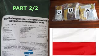 Polish 24h civilian ration RB-1 meal A and C - POLSKIE NAPISY