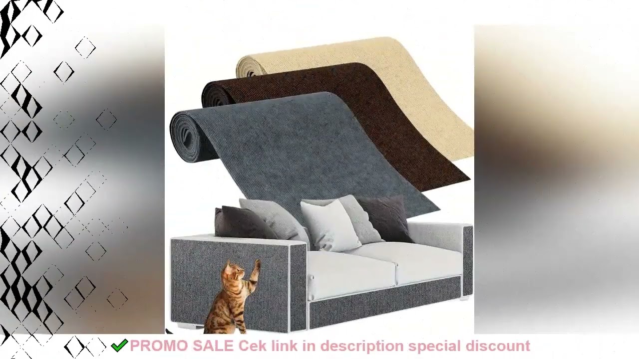 Self-Adhesive Cat Scratching Board Trimmable Cat Carpet Mat Anti Cat Scratcher Furniture Couch Corne