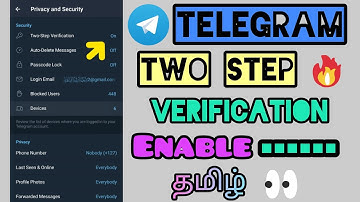 How To Enable Two Step Verification In Telegram Tamil | Enable 2 -Step Verification Telegram Tamil