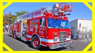 Fire Trucks at the Parade - Videos for Toddlers with Machines for Kids