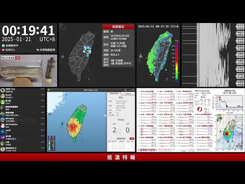 2025年01月21日 嘉義縣大埔鄉地震(地震速報、強震即時警報)
