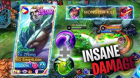 YU ZHONG TOP GLOBAL EMBLEM SET AND BUILD YU ZHONG 2021 NEW META GAMEPLAY | MOBILE LEGENDS