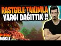 RASTGELE TAKIMLA YARGI DAĞITTIK !!/ PUBG Mobile Gameplay