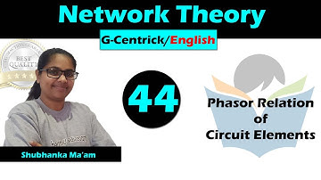 Lec 44 Phasor Relation of Circuit Elements || Network Theory || English Version || GATE