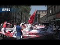 Maestros de México se movilizan en el Día del Trabajo y planean intensificar protestas en el Mundial