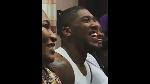 Massive Crowd Welcomes Anthony Joshua to Afrika Shrine