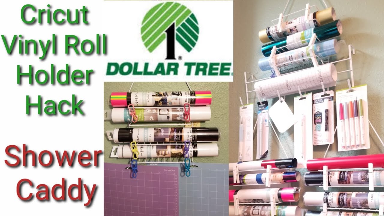 DIY Dollar Tree Vinyl Roll Cricut Holder Hack 