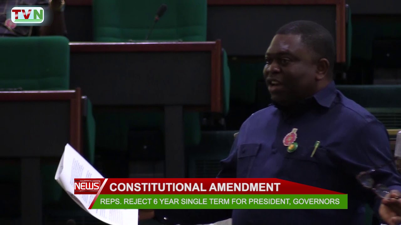 REPS REJECT 6 YEAR SINGLE TERM FOR PRESIDENT GOVERNORS YouTube