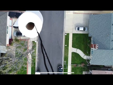 COVID-19 Coronavirus - Toilet Paper Drone Delivery Service