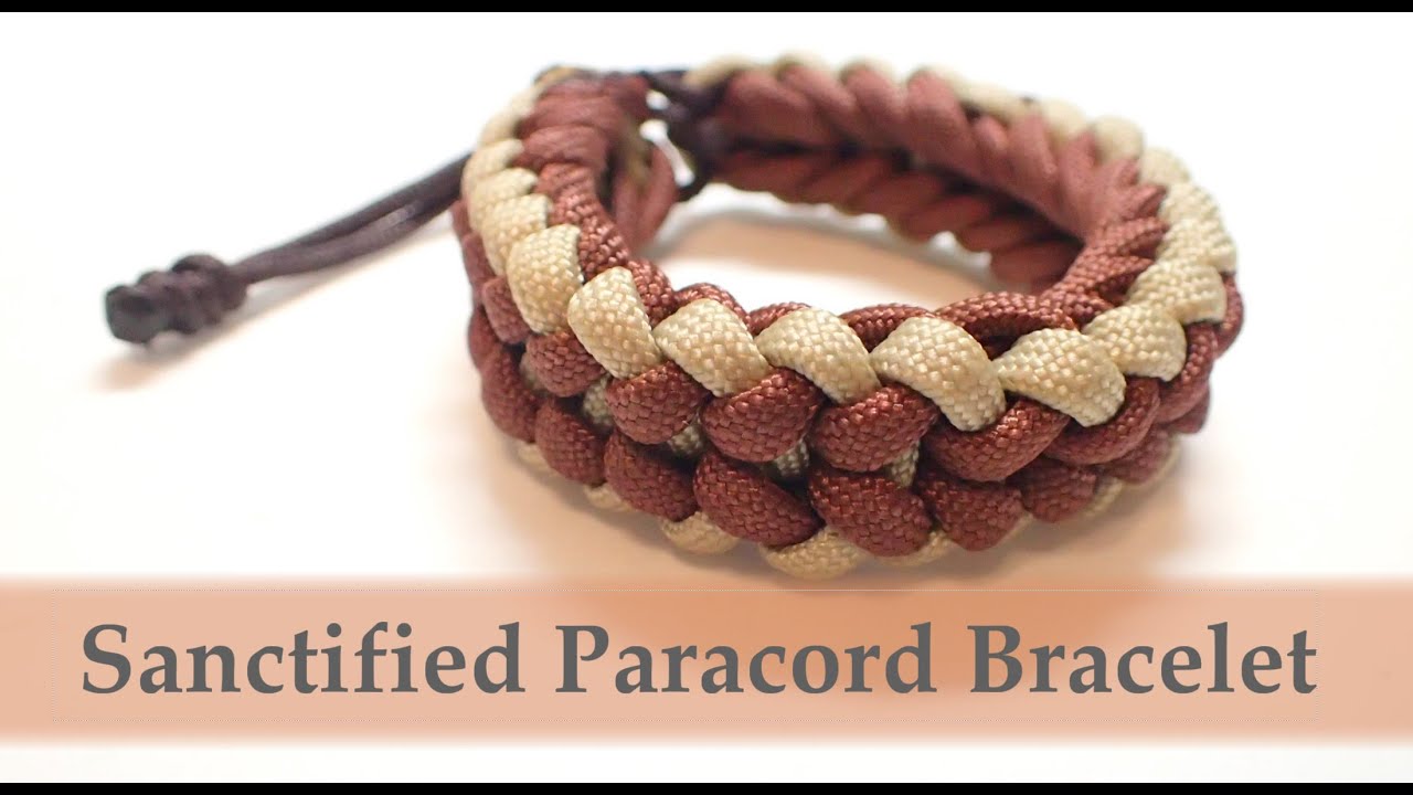 How to make``Sanctified Paracord`` slide adjust bracelet. スライド調節式パ『サンク