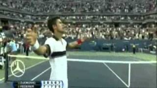 Novak Djokovic vs Roger Federer Match point US Open 2010