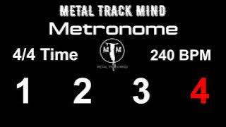 Metronome 4/4 Time 240 BPM visual numbers