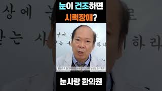 눈이 건조하면 시력에도 영향이 있을까?