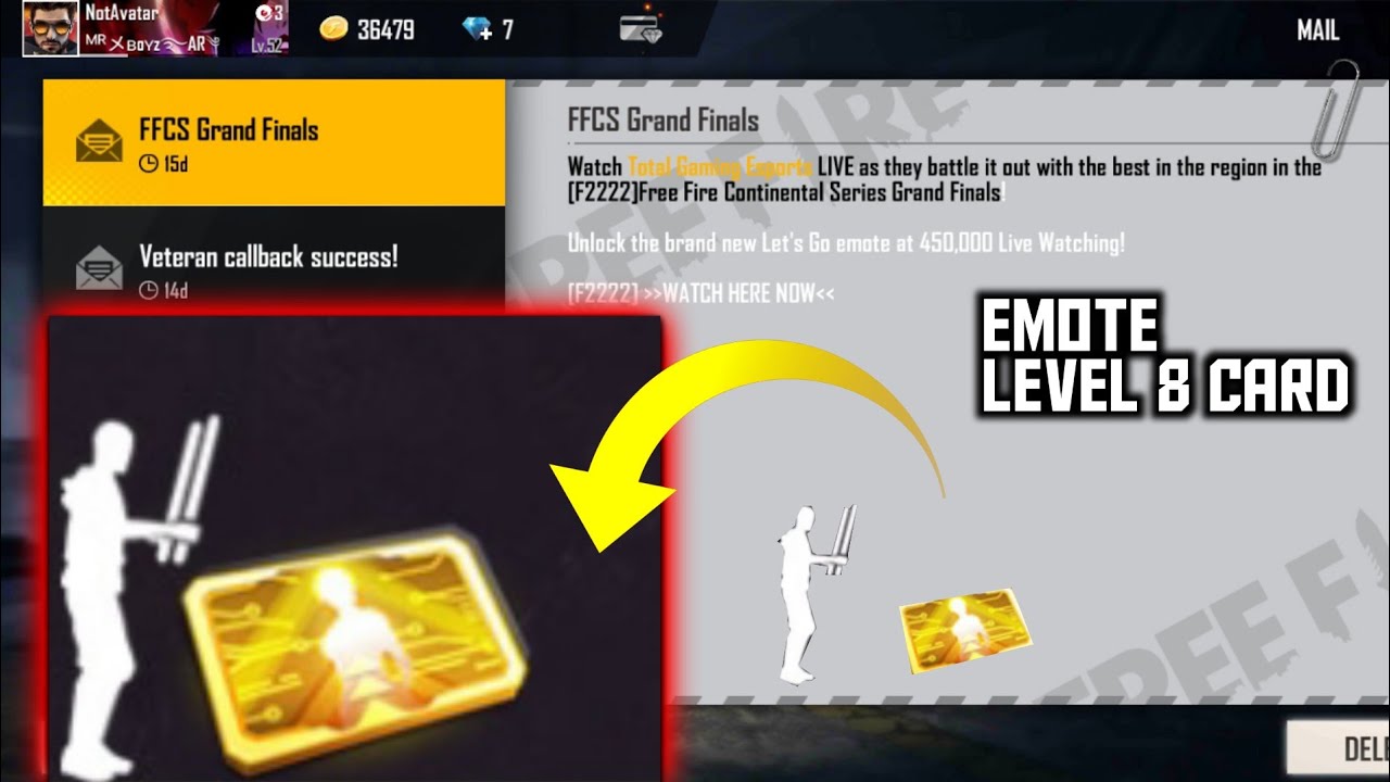 FFcs Redeem codes | How to claim level 8 card and let's Go emote | Free Fire FFCS Rewards