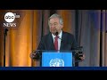 UN&#39;s António Guterres says &#39;we are playing Russian Roulette&#39; with climate change