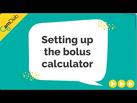 Setting up the bolus calculator (mg/dL)