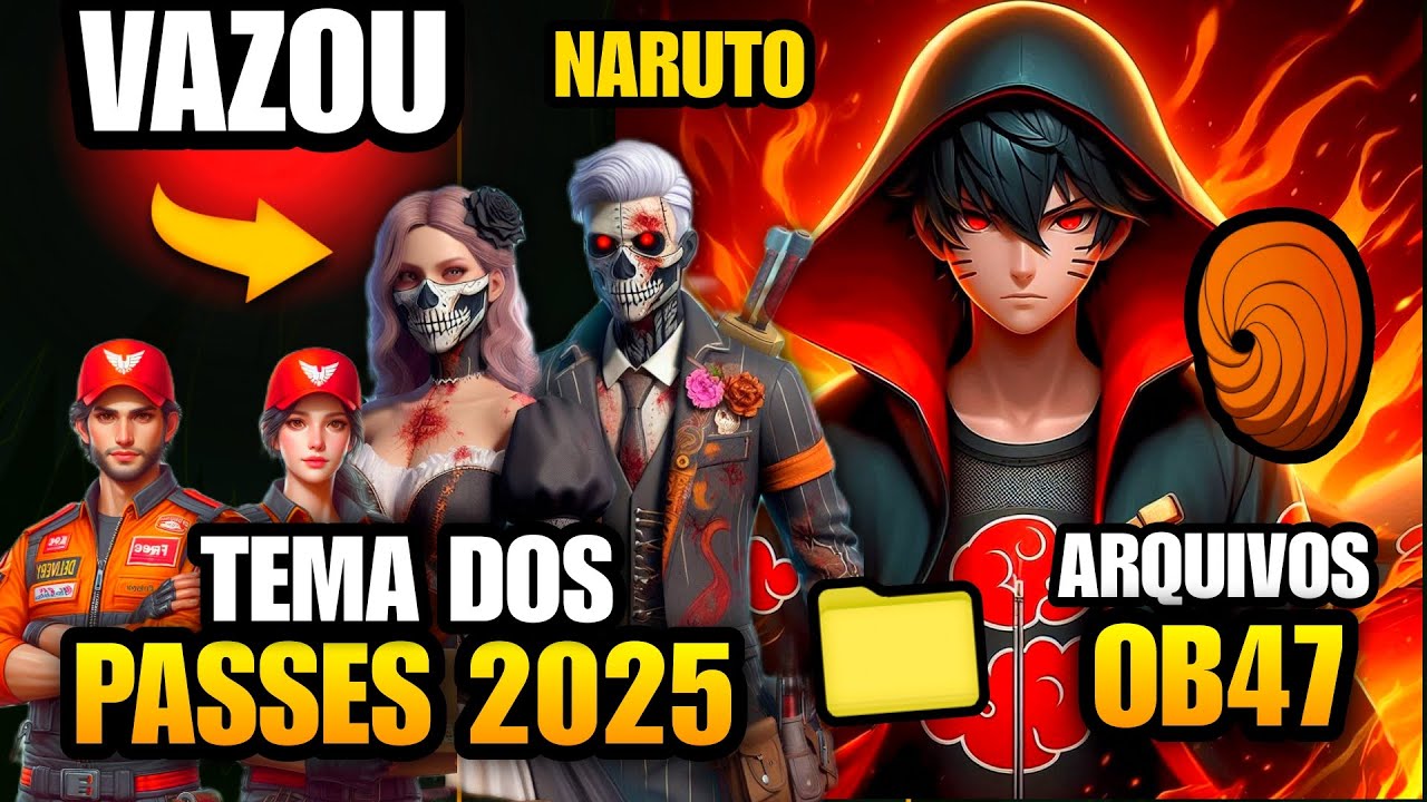 VAZOU TEMA DOS PASSES 2025, NOVA HABILIDADE, PARCERIA FF X NARUTO ...
