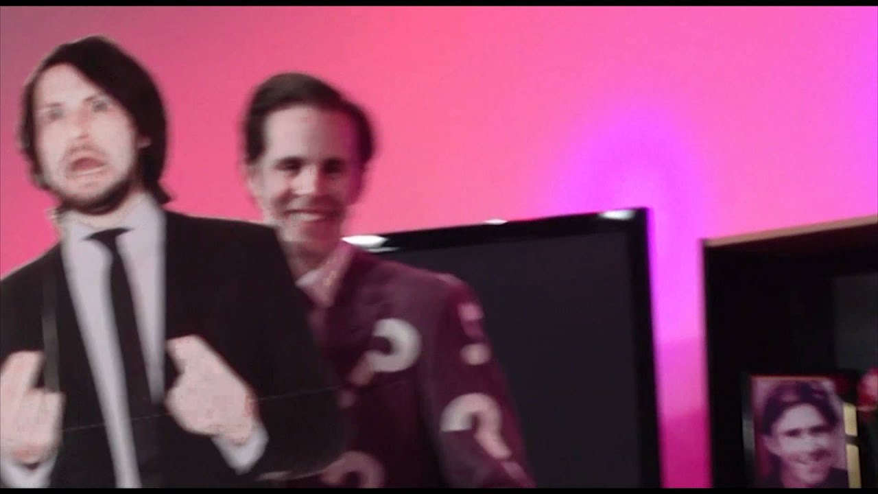 David M. Green dancing with cardboard