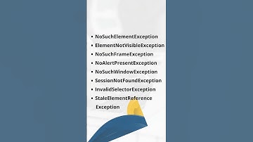 Some of the Selenium Exceptions #shorts #seleniumwebdriver #automationtesting#testing #manualtesting