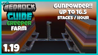 Minecraft Bedrock Creeper Farm / Gunpowder Farm Tutorial! (PC XBOX PS4 MCPE Switch)