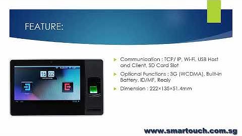 Time Attendance System Singapore : BioSmart-Zpad Overview