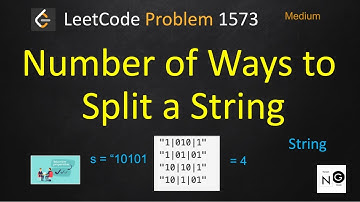 number of ways to split a string leetcode | leetcode 1573 | string java