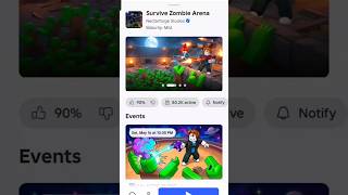 Roblox game part 1: Survival zombie arena #roblox #review #bismillah #rblx #robloxedit #shorts #fyp