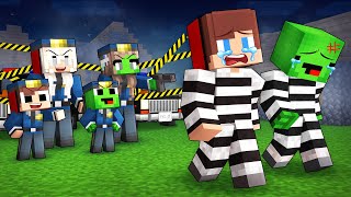 JJ and Mikey KICKED OUT by POLICE FAMILY in Minecraft - Maizen