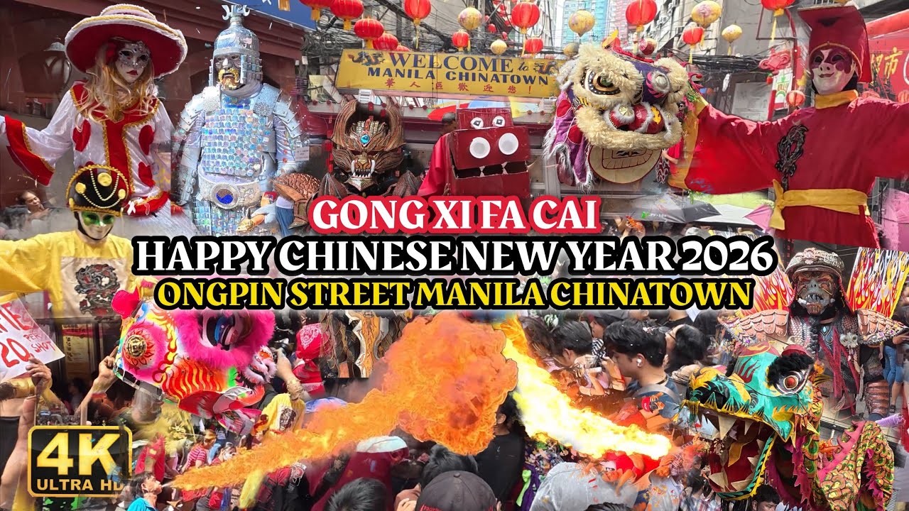 Chinese New Year Celebrations Ongpin Street Manila Chinatown Philippines 🇵🇭 CNY2026