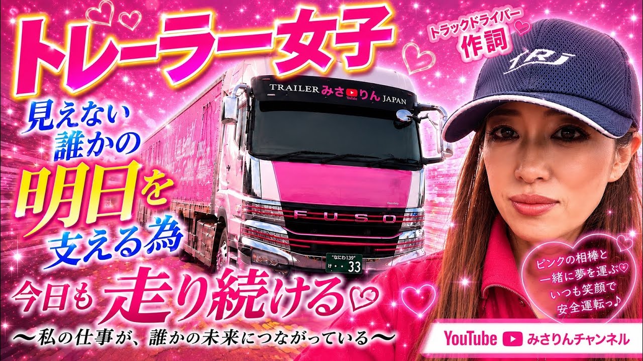 【トラック女子】作詞曲と私の日常#トラックドライバー #長距離運転手 #大型トラック #運送業 #作詞 #トレーラージャパン #みさりん #みさりんチャンネル 