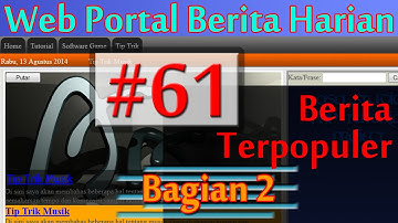 Membuat Web Portal Berita Harian, 61, Menampilkan Berita Terpopuler dan Perbaikan Berita di Admin 2