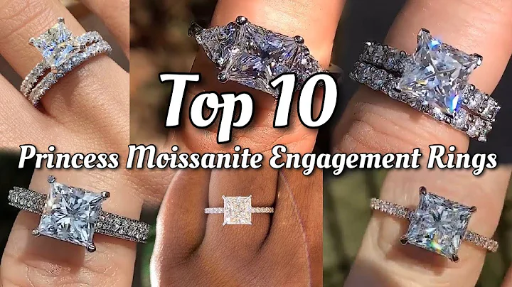 Top 10: Princess Cut Moissanite Engagement Rings! + links to purchase!