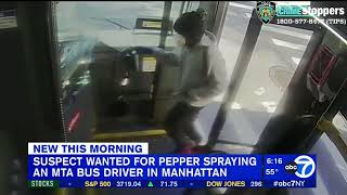 SUSPECT WANTED FOR PEPPER SPRAYING AN MTA BUS DRIVER IN MANHATTAN