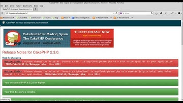 How to configure cakephp framework.