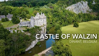 Castle of Walzin in Belgium - 4K Drone Video