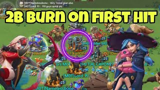 Lords Mobile | 2 billion big castle caught online burn on first hit 🎯☠️ - Strong Hits 💪