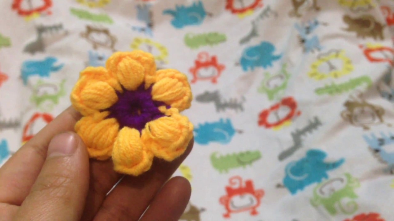 How To Crochet Flower - Hướng Dẫn Móc Hoa 6 Cánh - Youtube