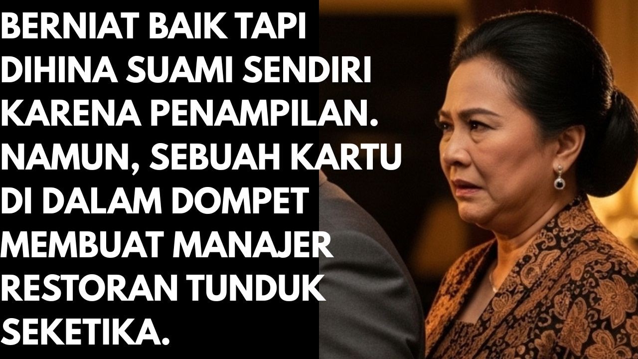 BERNIAT BAIK TAPI DI HINA SUAMI SENDIRI KARENA PENAMPILAN LUSUH, NAMUN SEBUAH KARTU DI DOMPET..