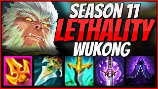 Season 11 Full LETHALITY Wukong SHREDS Through The Enitre Enemy Team With INCREDIBLE 112 LETHALITY!!