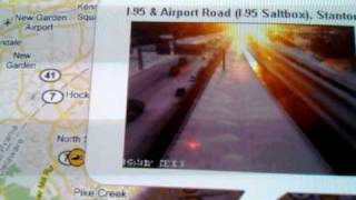 Plow convoy on DelDOT webcam