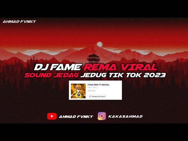 Dj Fame Rema Sound Jedag Jedug Tik Tok Viral 2023(Slowed+Reverb)🎧 class=