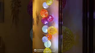 DIY Cotton Ball Lights | Balloon craft  #diytutorial #cottonball #diylight #shortsvideo
