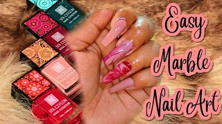 ගෙදරදිම Manicure/ Marble Nail Art Tutorial | Spa Ceylon