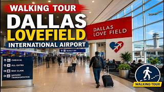 walking tour Dallas Lovefield Internacional Airport I Airport in Texas, U.S.A