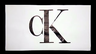 How to draw the Calvin Klein (CK) logo