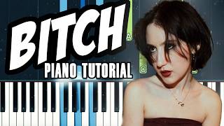 Hannah Grae - Bitch | Piano Tutorial