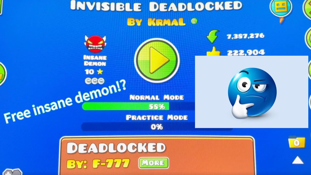 How I Beat An Insane Demon In A Day! Geometry Dash - YouTube